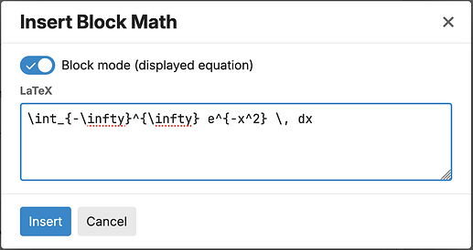 Math Editor Modal